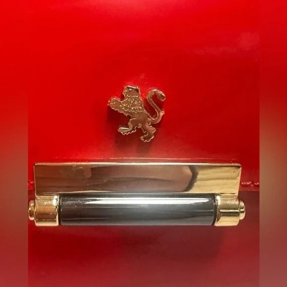 Pratesi Firenze Red Patent Leather Satchel Bag Purse Made In Italy New - Picture 2 of 9